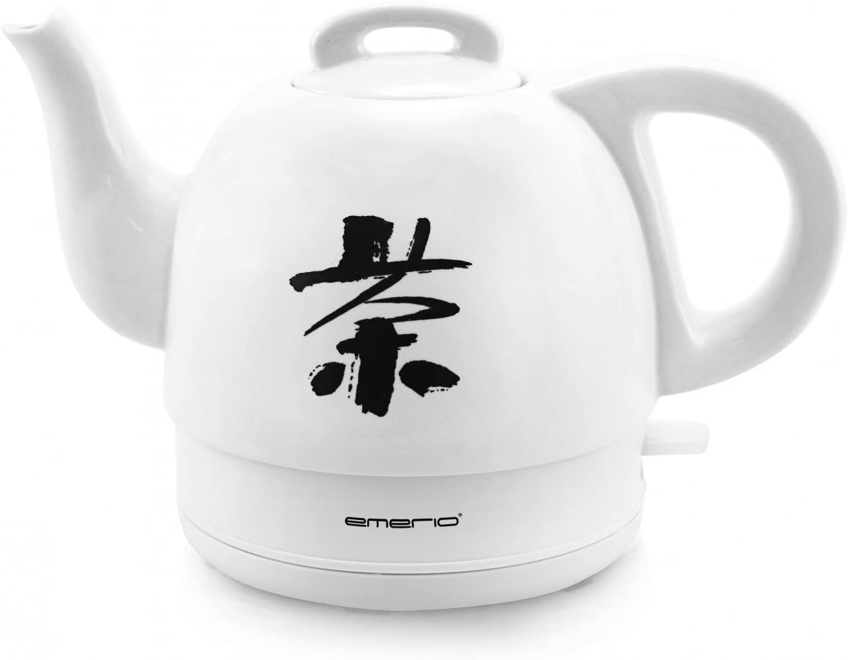 Emerio Kettle, 1.0 L, ceramic, white, 1500 W