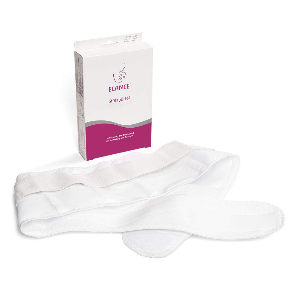 ELANEE 753-V1 Support Belt, L, White, 200 g