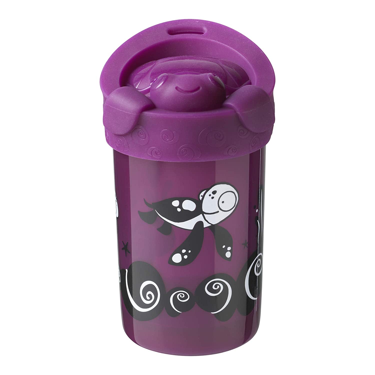 Tommee Tippee No-Knock Funny Mug with Removable Lid 18+ Months BPA Free 300ml Blue