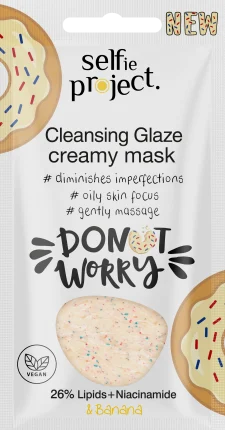 Selfie Project Face mask Donut Worry Cleansing Glaze Wash-Off Mask, 10 g