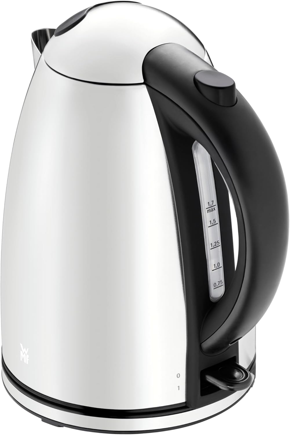 WMF Stelio Kettle Stainless Steel 1.7 L, Electric Kettle with Limescale Filter, 2400 W, Water Level Indicator Illuminated, Stainless Steel Matt Grey