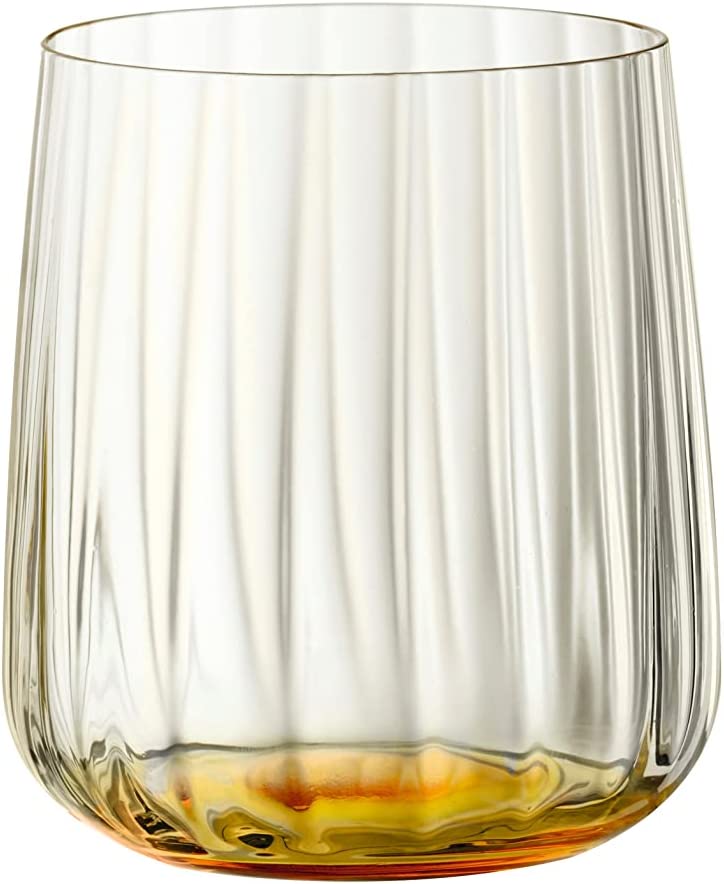 Spiegelau & Nachtmann, Sun Lifestyle 4453565 Set of 2 Yellow Crystal Glass Tumblers 340ml