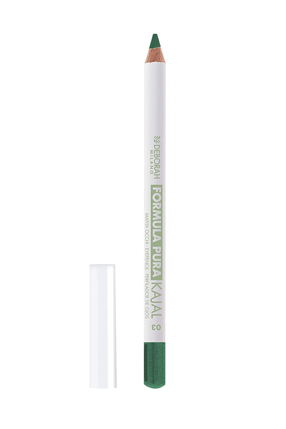 Deborah Milano - Kajal Pure Formula 03 Green High Compatibility Paraben Free Comfortable and Precise Stroke Magnetic Intense 1.2g, ‎green