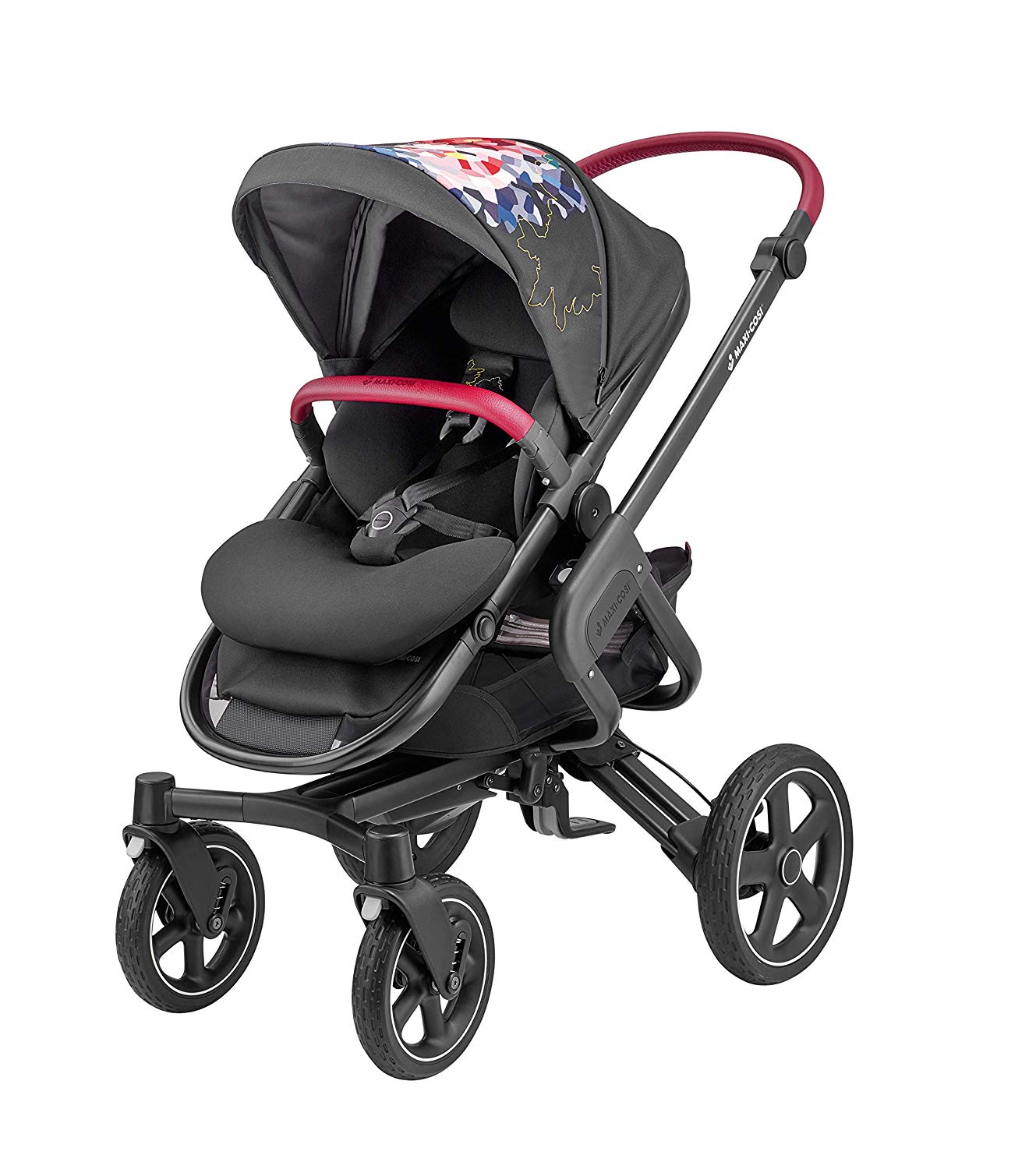 Maxi-Cosi Nova Combi-Pushchair Can Be Used From Birth to Approx. 3.5 Years, Comfortable Outdoor/Off-Road Pushchair 4 Wheels