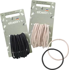 ebelin Hair ties fabric made with organic cotton, 12 pcs