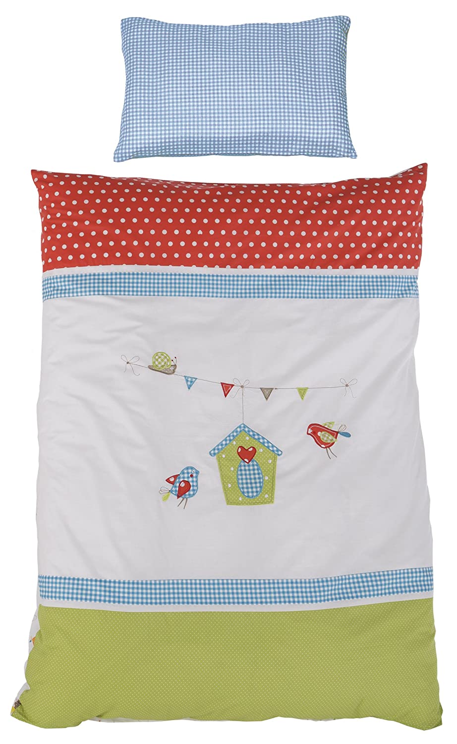 roba 2-piece bedding set, forest wedding collection, children\'s bed linen 100 x 135 cm, 100% cotton, duvet cover and pillowcase for babies and children