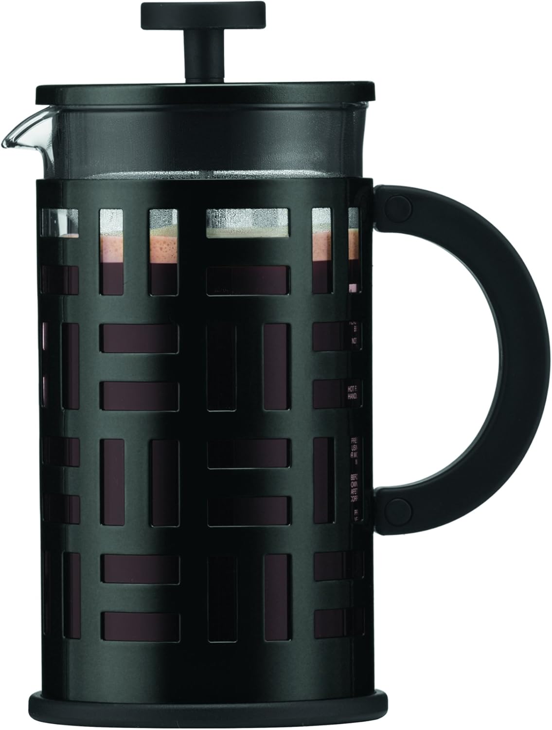 BODUM Eileen 8 Cup French Press Coffee Maker, Black, 1.0 l, 34 oz