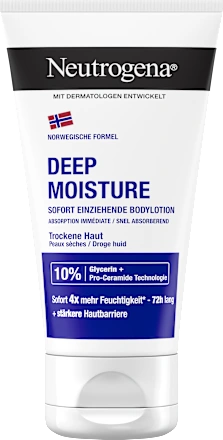 Neutrogena Deep Moisture Body Lotion, for dry skin, travel size, 75 ml