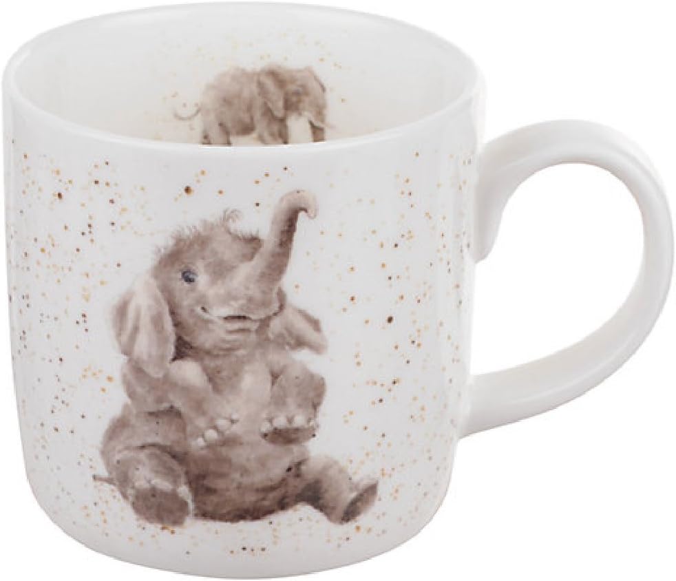 Wrendale by Royal Worcester Mug-Role Model (Elephants), Bone China Multi-Colour, 19 x 12 x 8 cm