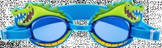 SUNDANCE Swimming goggles kids blue green with crocodile, 1 piece