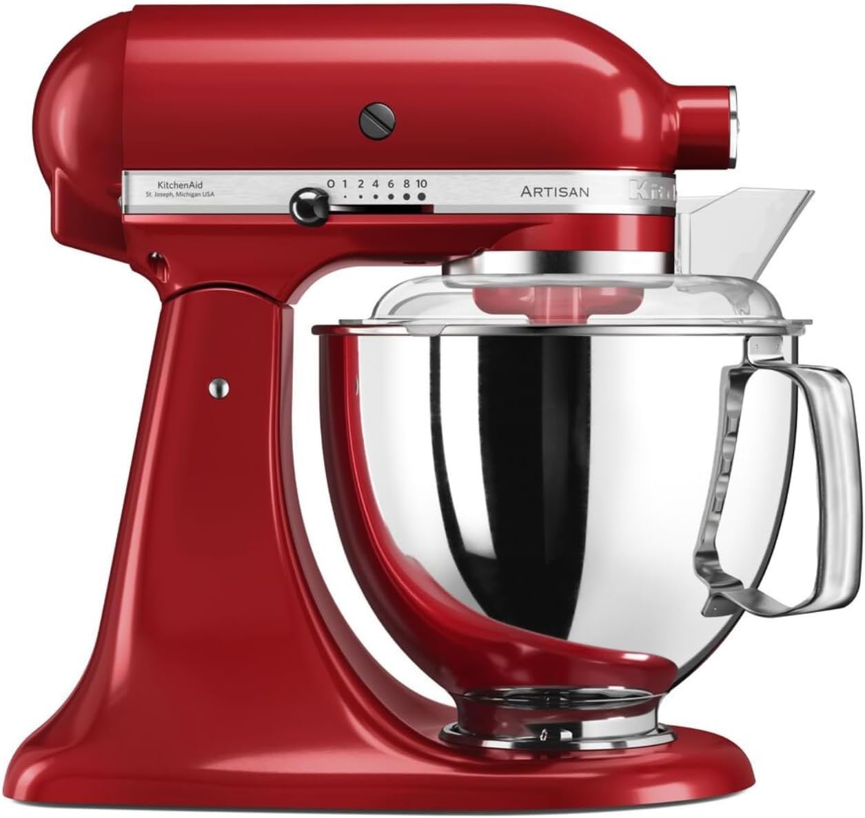 KitchenAid Artisan Food Processor, Tilting Food Processor, Dough Kneading Machine with 5 Accessories, 2 Stainless Steel Bowls, 4.8 L, Empire Red