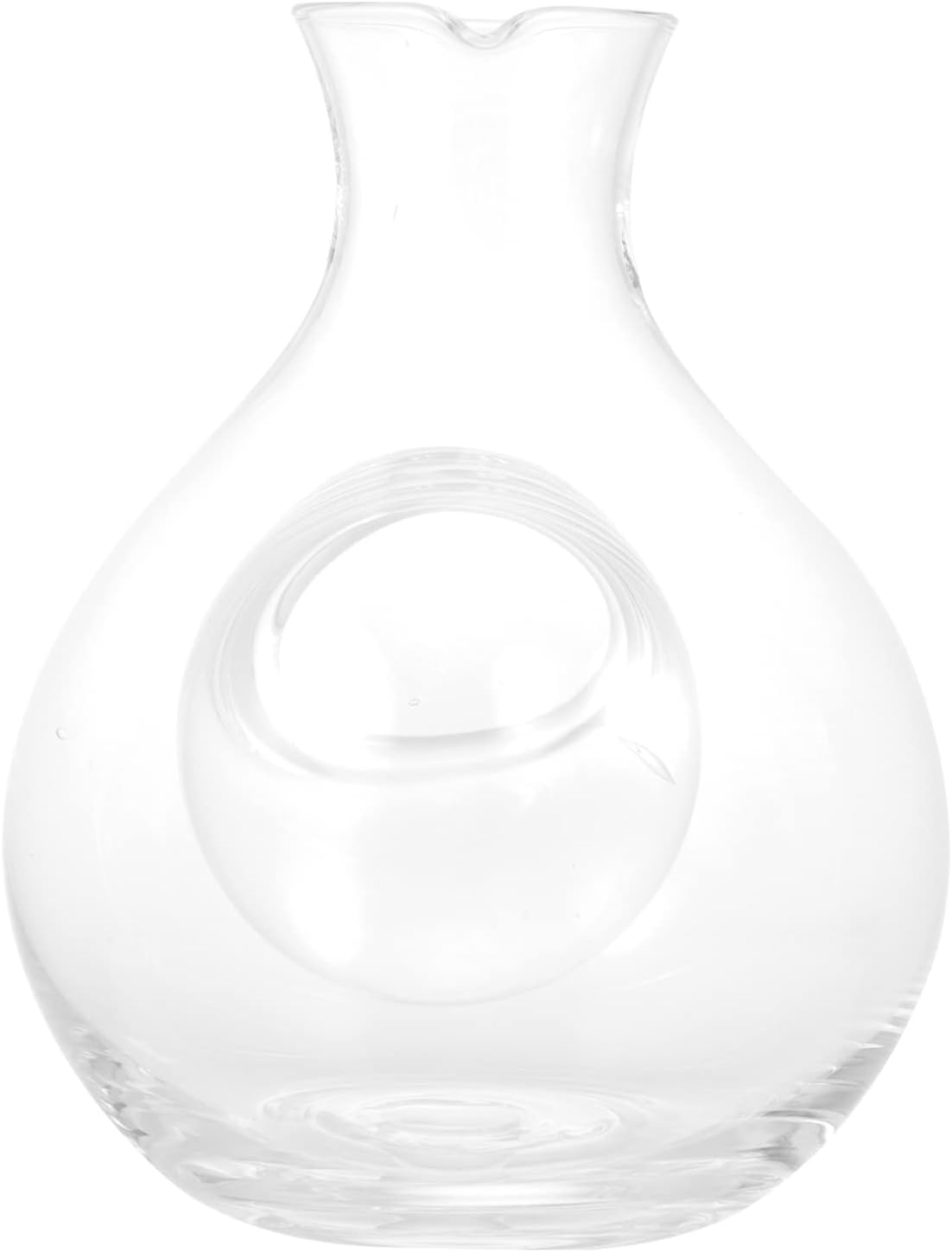 Zerodeko Red Glass Wine Cane Lerator: Japanese Spirit Canter Drinks Dispenser 400 ml with Ice Pox Storage Bottle for Whiskey Bourbon Sake Barware Home Restaurant Restaurant