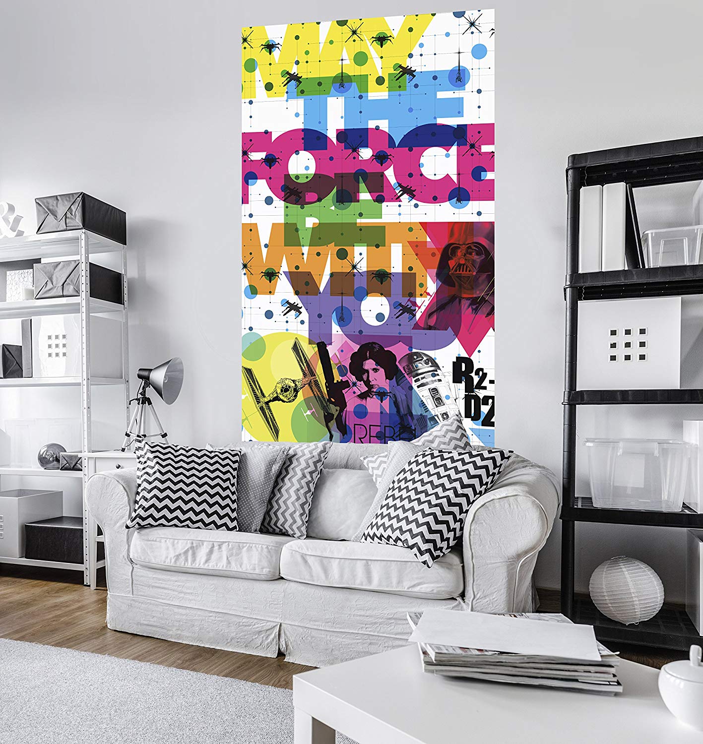 Komar Woven Panel Star Wars Pop Neon Geometric Trics Leia "