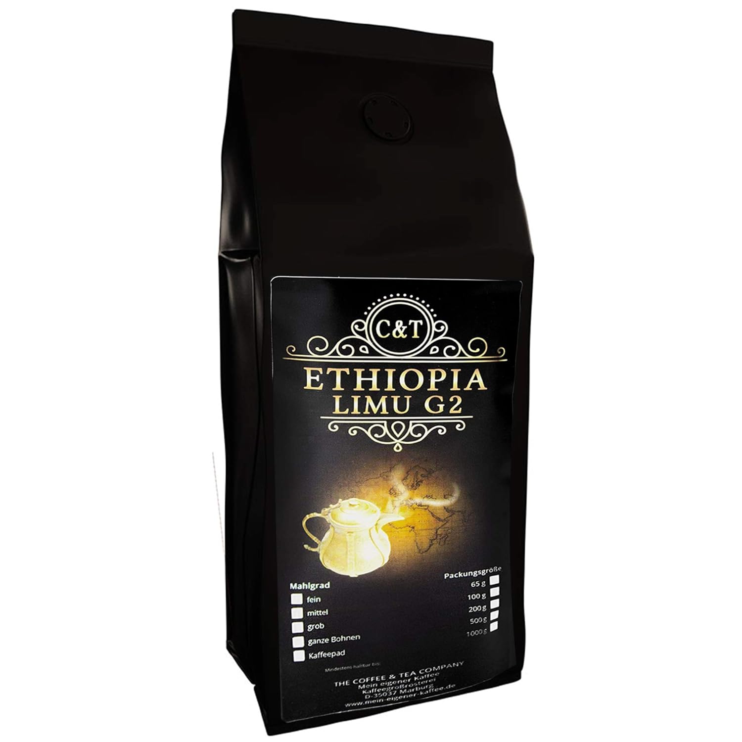Kaffee Globetrotter Coffee Globetrotter - Real Rarities (Medium Ground, 500g) Ethiopia Limu Grade 2 - Rarities Top Coffee - Become an Explorer!