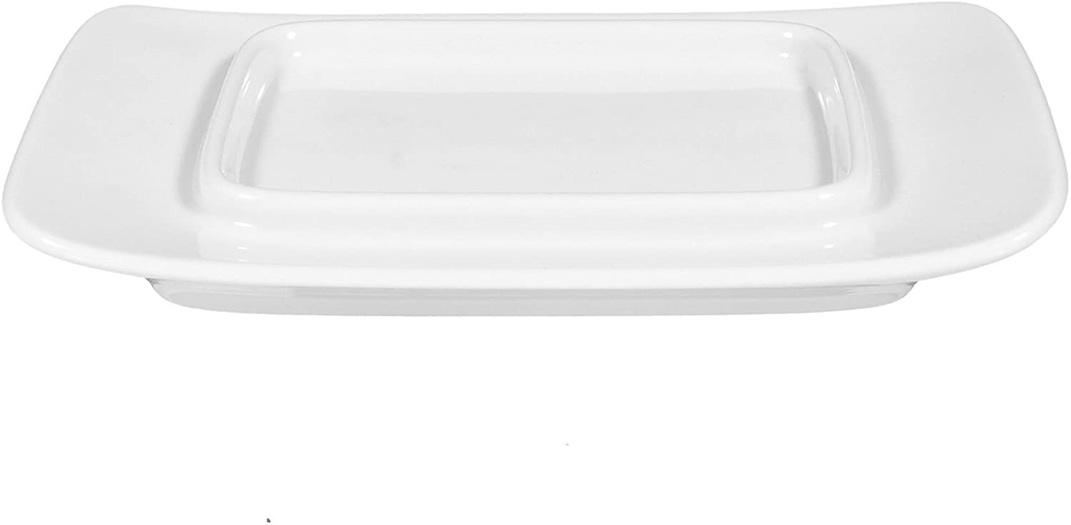 Butter Dish 14 cm LUKULLUS White OS 00006 by Seltmann Weiden