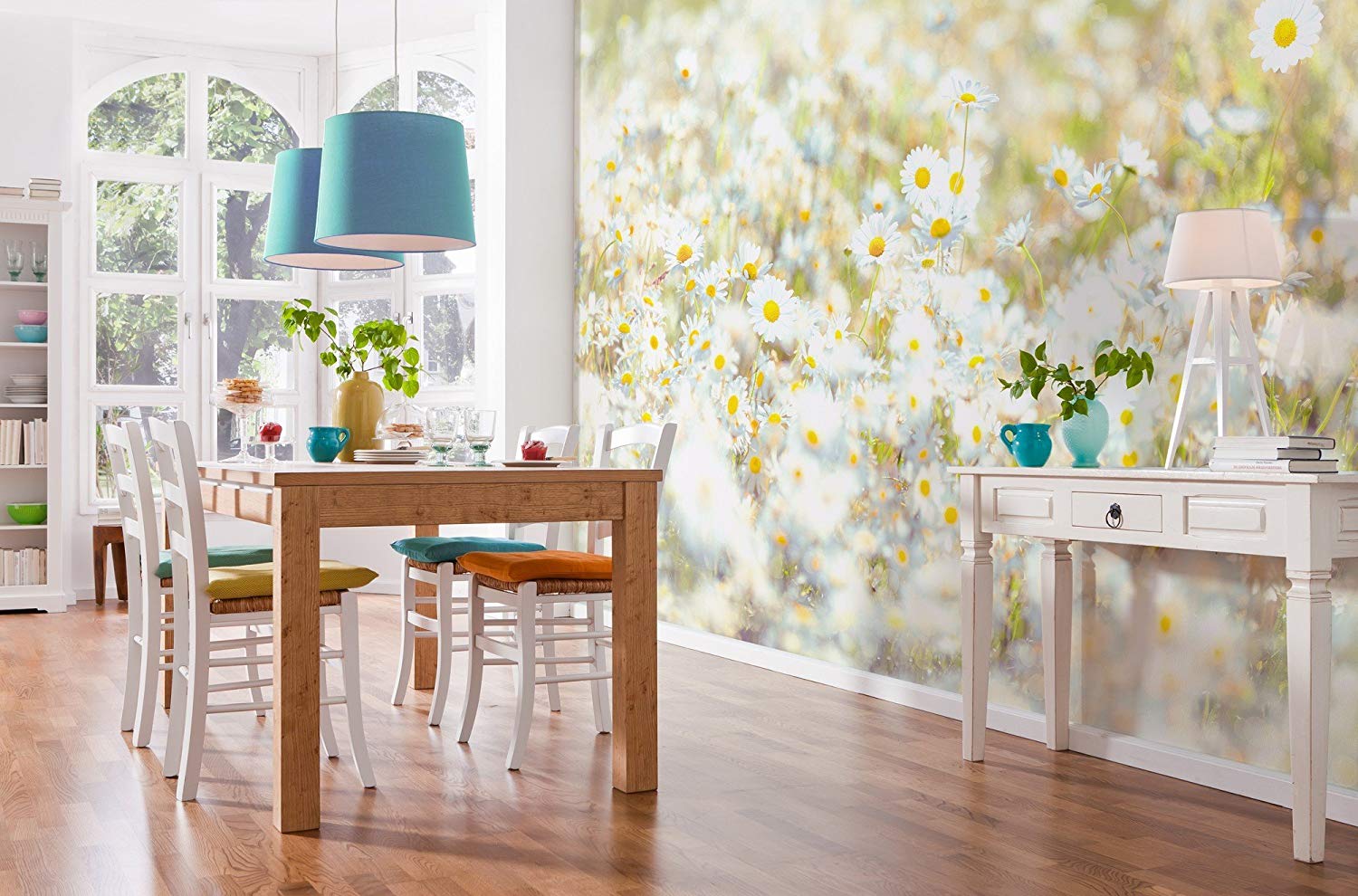 Komar 994 Photographic Wallpaper Paper Daisies, Size: 368 X 254 Cm (W X H)