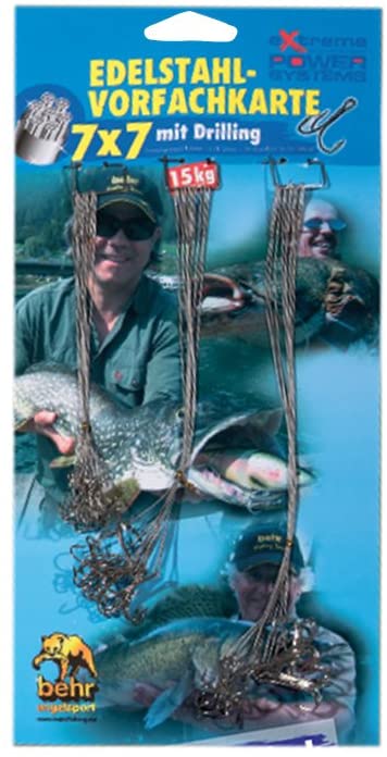 Wurmbaden Steel steel leader Rig Set 7x7 Predator Lure Leader Cards for Zander Perch