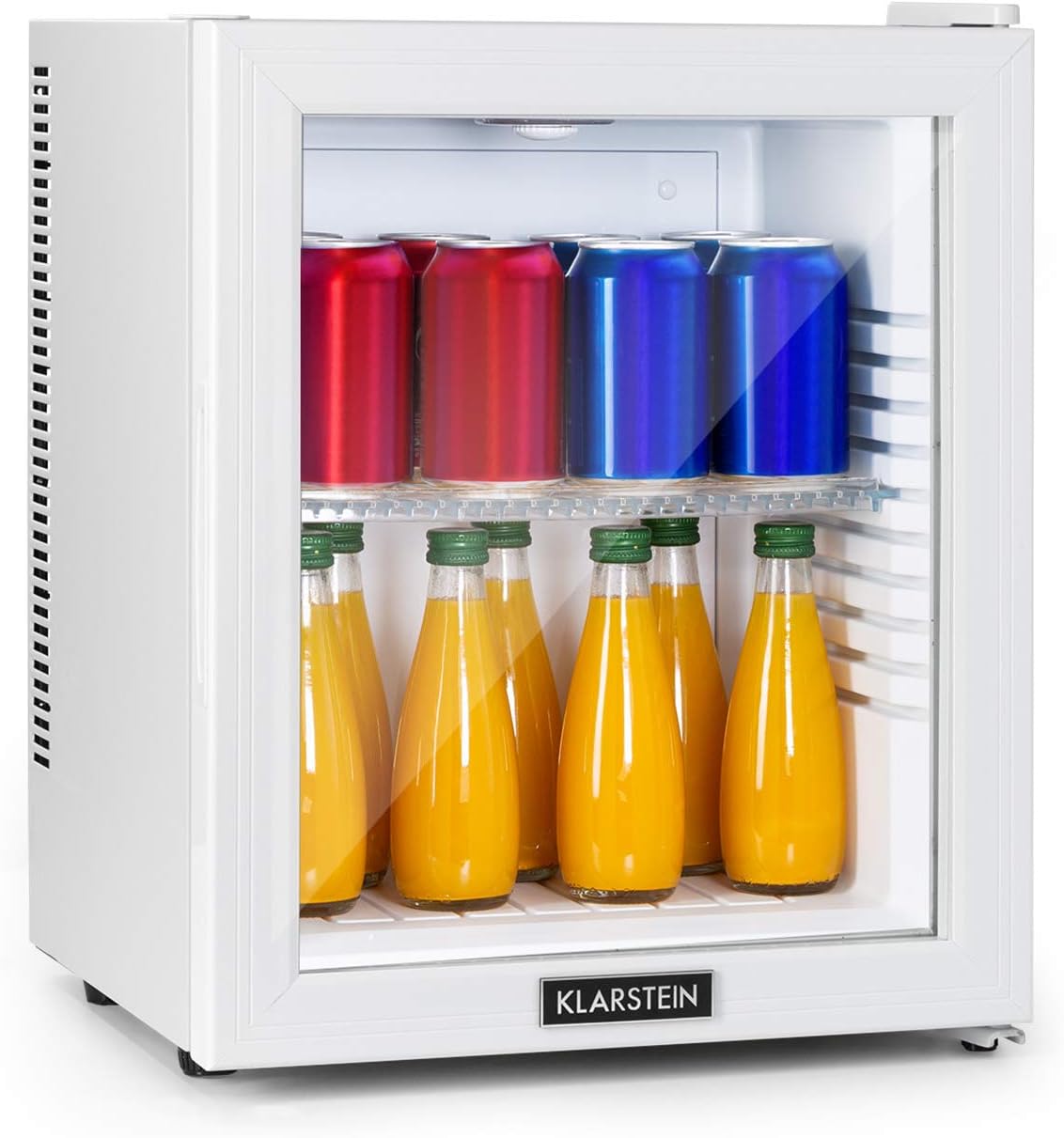 Klarstein Brooklyn Mini-Bar, Mini-Fridge, Thermoelectric Cooling System, 3 Stage Cooling: up to 12 °C, EcoExcellence System: Energy efficiency class A, noiseless: 0 dB
