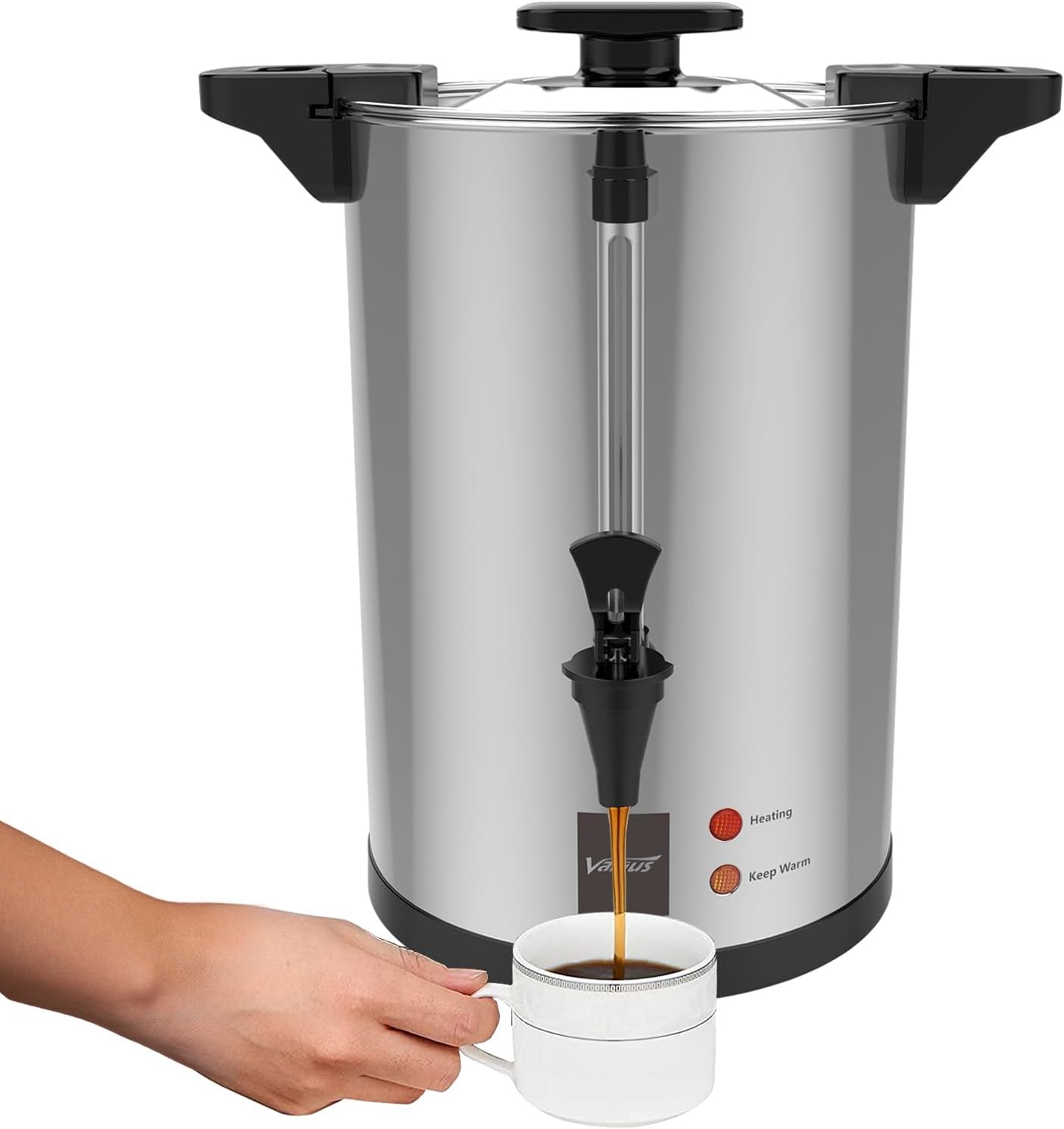 Valgus Commercial Stainless Steel Coffee Urn 20L Large Capacity Coffee Machine Hot Water Urn with Percolator Automatic Temperature Control for Large Events Parties Weddings