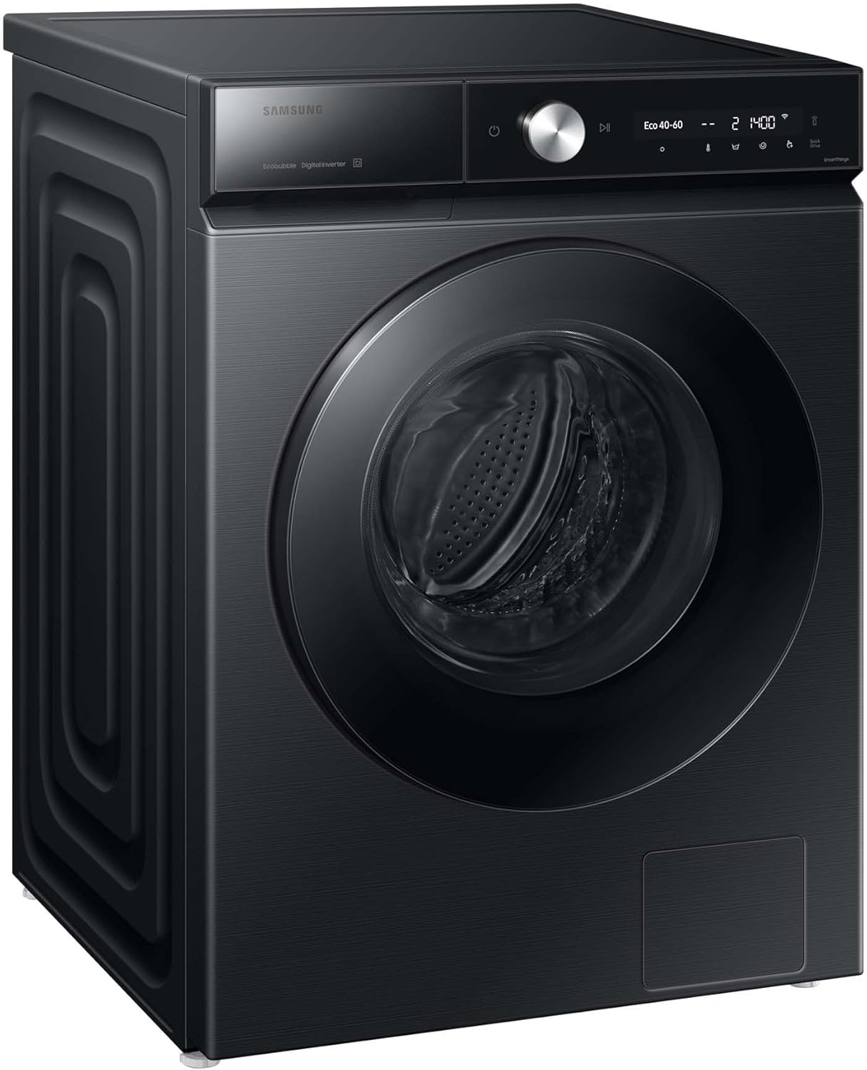 Samsung WW90DB8U95GBU2 Bespoke Washing Machine, 9 kg, 1400 rpm, Extra Energy Saving, Energy Saving, Energy Efficiency Class A (-30%), AI Ecobubble, QuickDrive, AI Wash, SuperSpeed 39 Min, Black