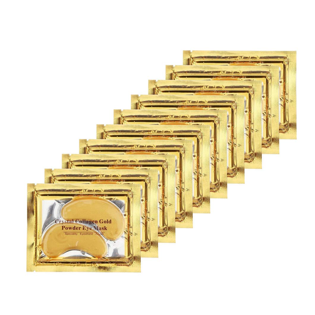 KAIYOCA Eye Pads Eye Mask 25 Pairs Golden Gel Pads Under Eye Hyaluronic Acid Eye Mask for Swollen Eyes Reduce Dark Circles Bags Wrinkles