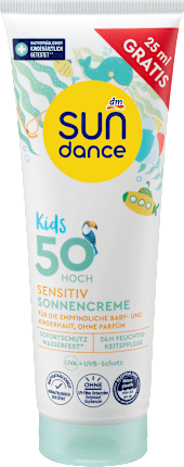 SUNDANCE Sunscreen Kids sensitive, SPF 50, overfill, 125 ml