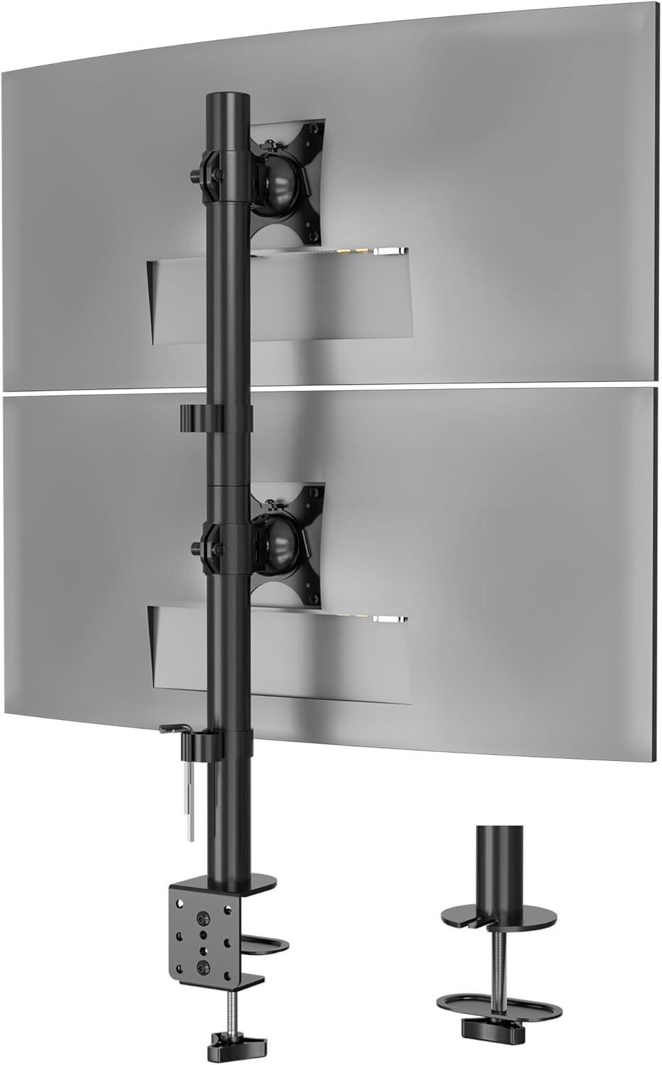 BONTEC Store BONTEC Dual Monitor Mount for 13-34 Inches, Height Adjustable, Rotatable, Max. 10 kg per Monitor, VESA Compatible, Cable Management, C-Clamp & Passage Mounting, Ergonomic for Home Office & Gaming