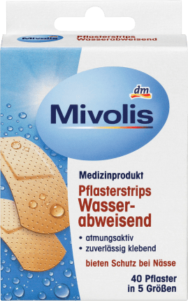 Mivolis Pflasterstrips Water-repellent, 40 pcs