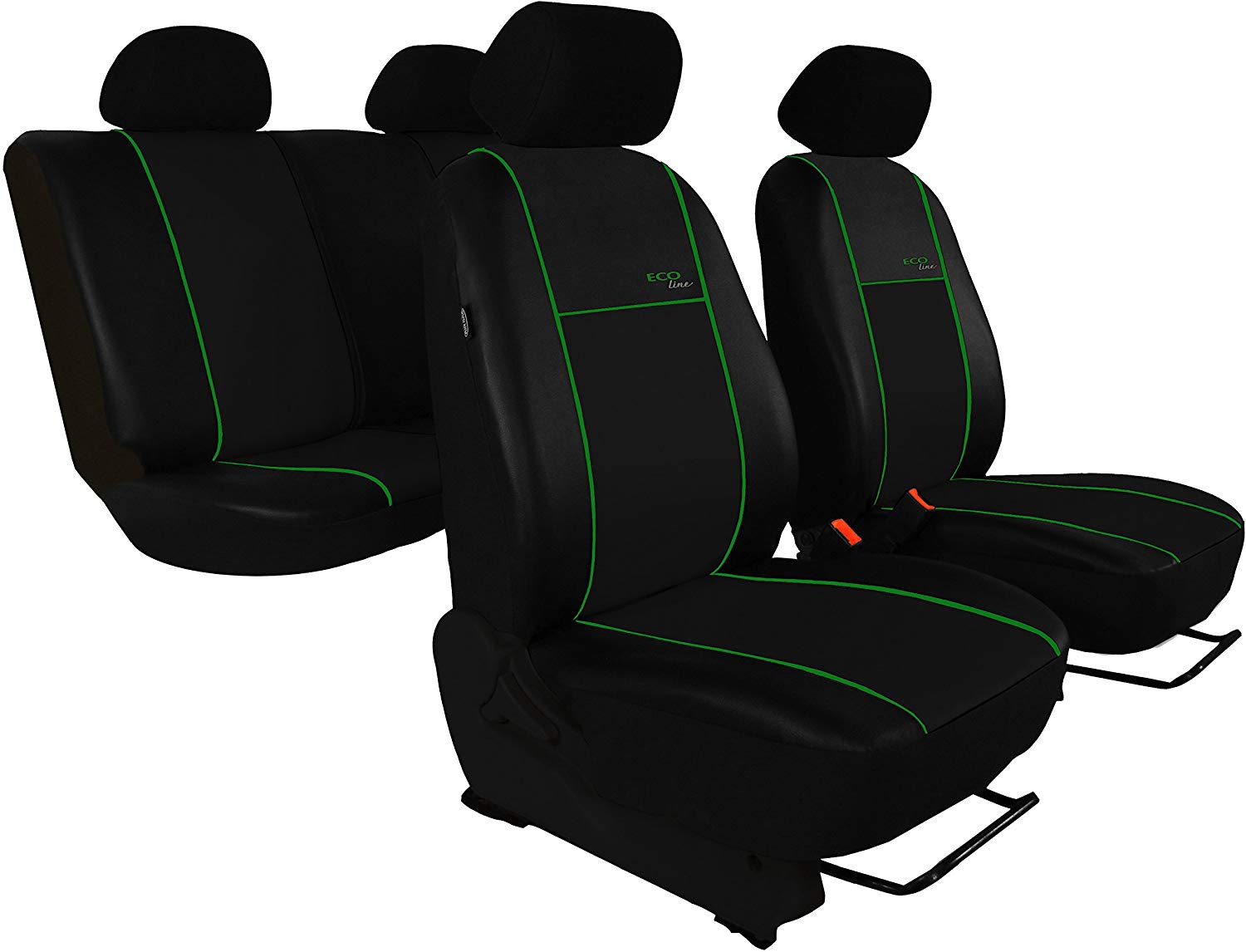 Pokter Customised ASX 2010 On Design Eco-Line Green Fin. Car Seat Cover Set