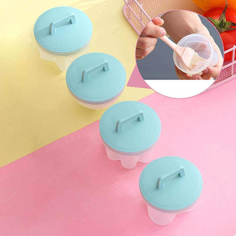 Gobesty Steamed Egg Tool, Set of 4 Silicone Eggs Steamed Set Household Portable Egg Boiler Cup Egg Steamer