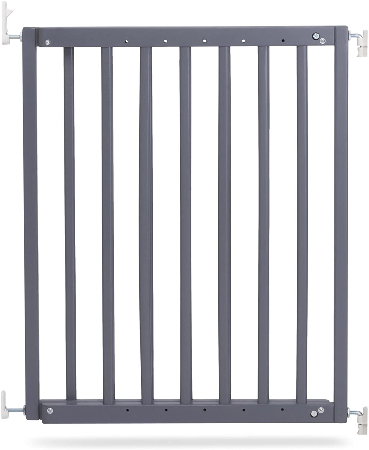 Safetots Solid Wood Print Mounted Stair Gate Grey 74 cm - 81 cm
