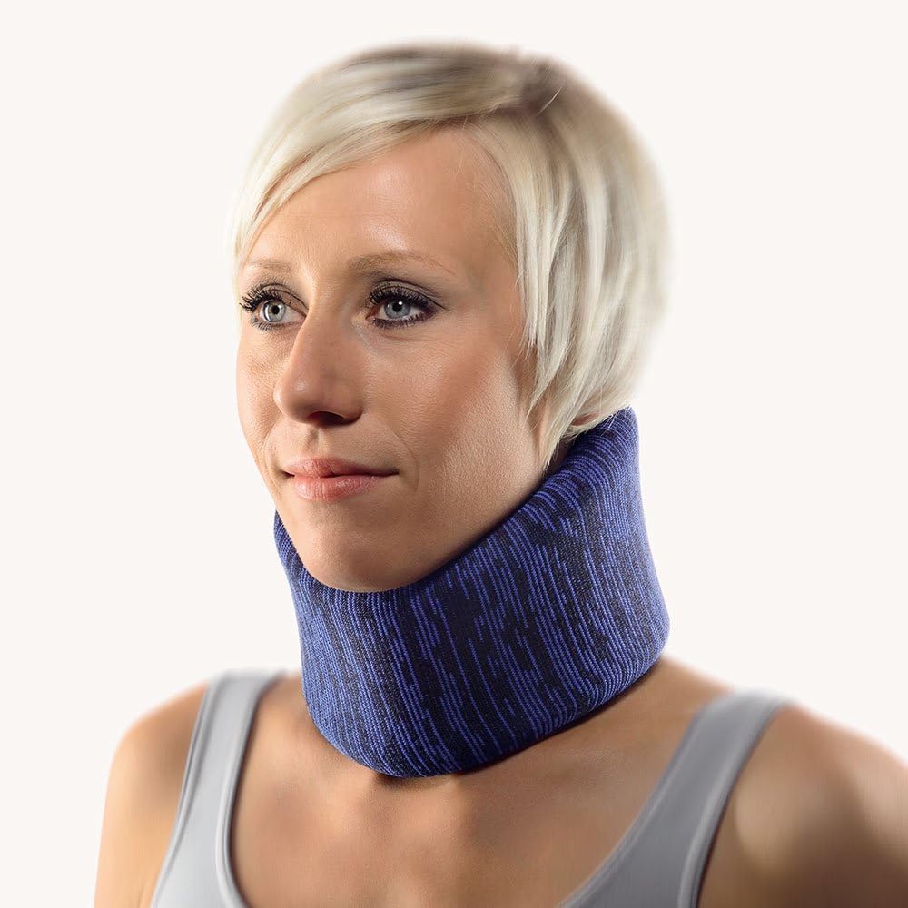BORT M E D I C A L Bort Cervical Support Eco Anat Shaped Blue/Black 9 cm Size 2 Bandages