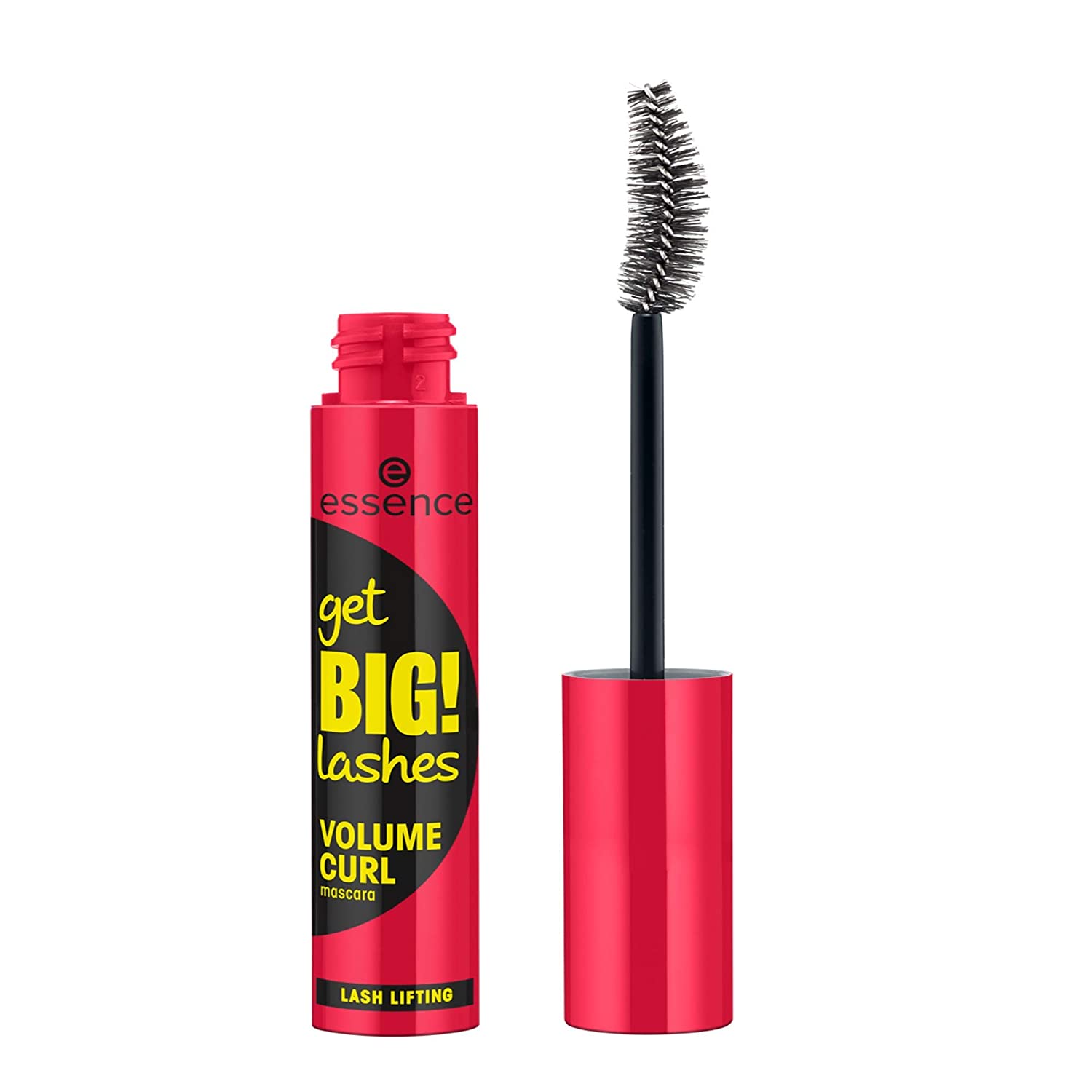 essence cosmetics essence Get Big! Lashes Volume Curl Mascara, Mascara, Eyelash Lifting, Black, Thickening, Swinging, Defining, Extending, Volume-Burning, Vegan, Fragrance-Free (12 ml), ‎black
