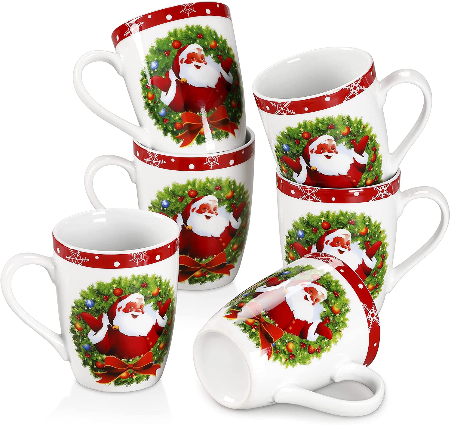 VEWEET, Dinner service set, porcelain crockery set, coffee service, dinner service for Christmas