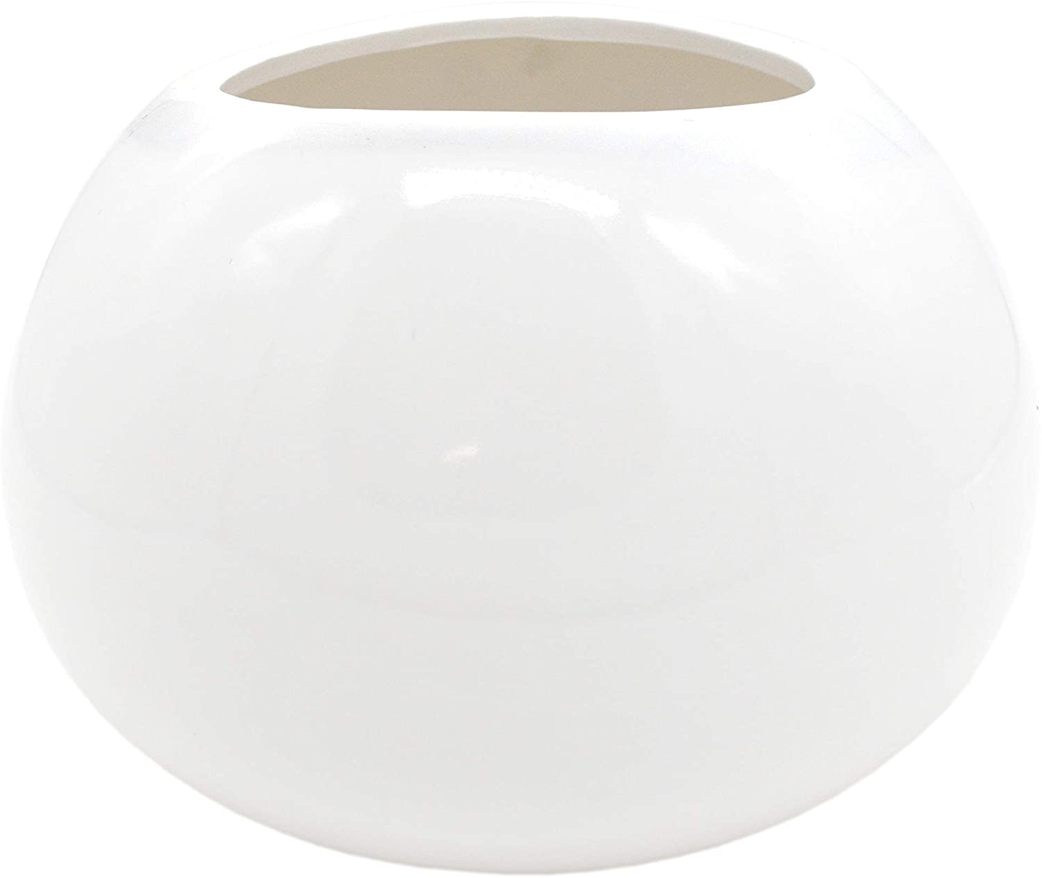 DARO DEKO Daro Deco Design Plant Pot High Gloss White Diameter 23 Cm X 17 Cm