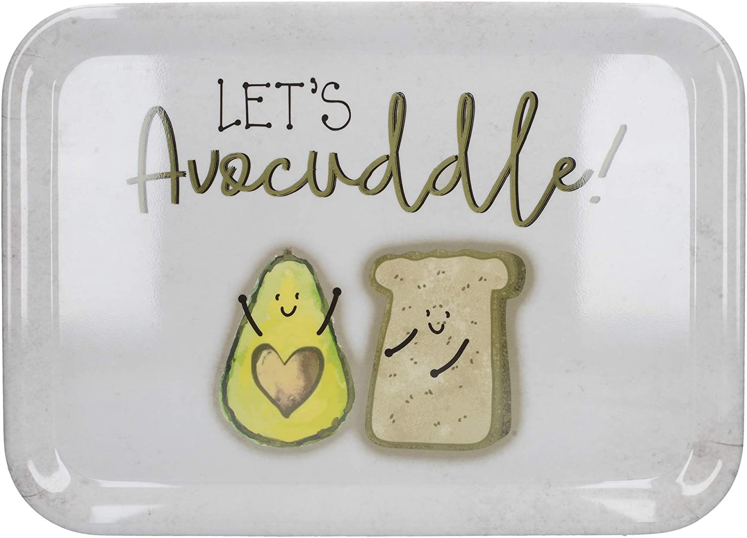 Creative Tops OTT Let\'s Avocuddle Large Melamine Serving Tray, Multi-Colour, 38.5 x 28 cm
