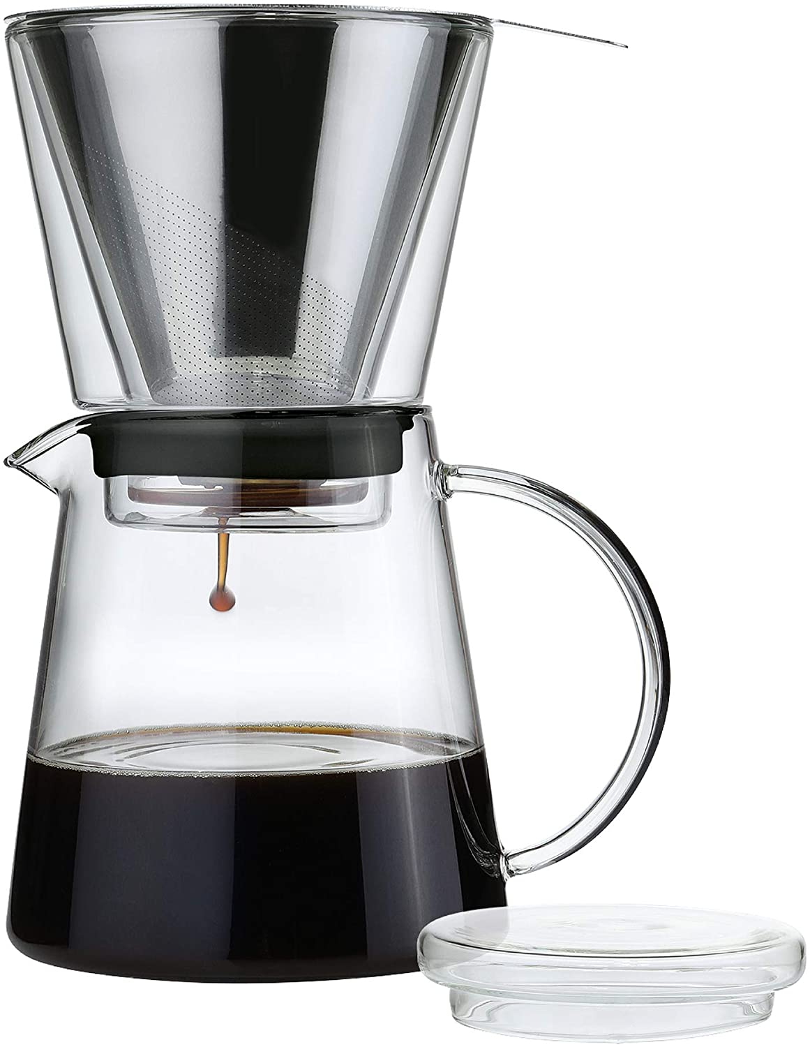 Zassenhaus 0000045000 Coffee Drip Coffee Maker 6 Cups, Glass Black