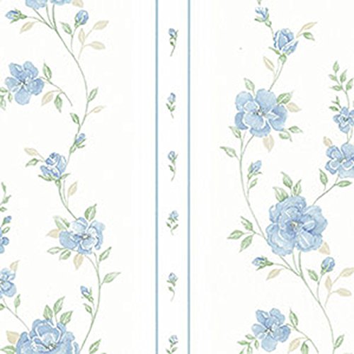 galerie-24 md29440 - Silk Impressions Floral Beige, Blue, Cream, White Gallery Wallpap