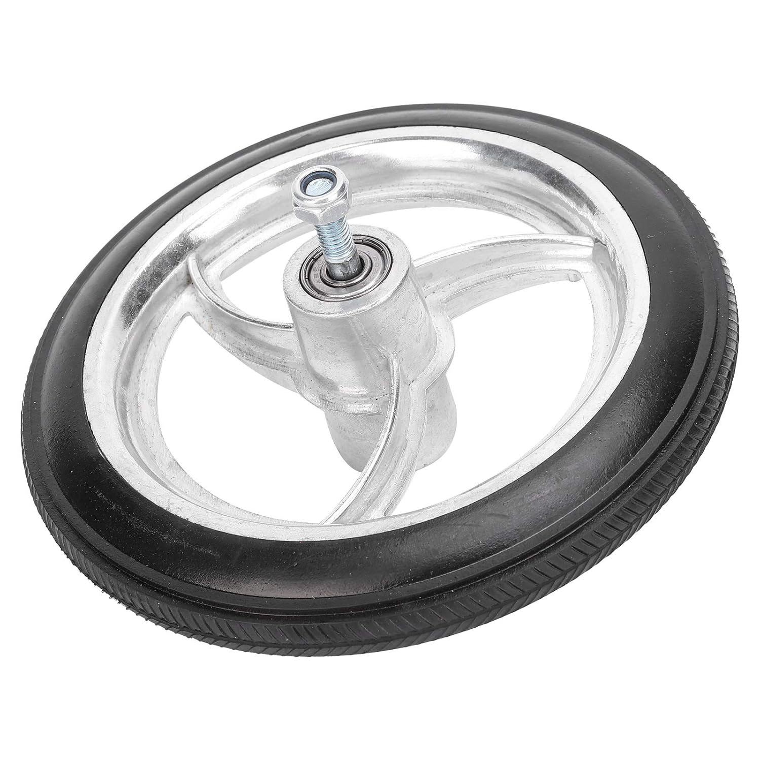 Zhiyavex 7 Inch Disabled Front Wheel, Wheelchair Front Wheel Castor, Polyurethane Tyre Replacement, Shock Absorption Rubber Silent Wheel, Old People Health Care Vehicles Wheels, for Wheelchairs, Walkers