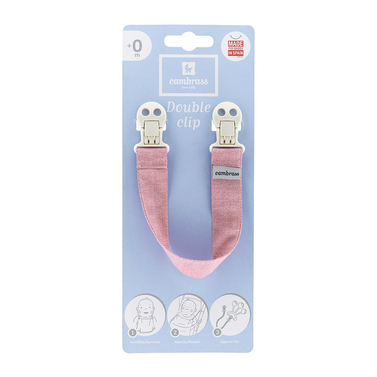 Cambrass 38961 Bib – Denim Holder, 2 x 27.5 cm, Pink