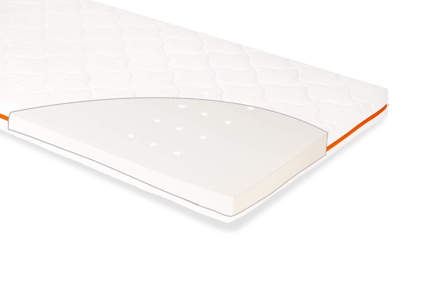 Pinolino 500065 Luna Up Cot Mattress 140 X 70 Cm White