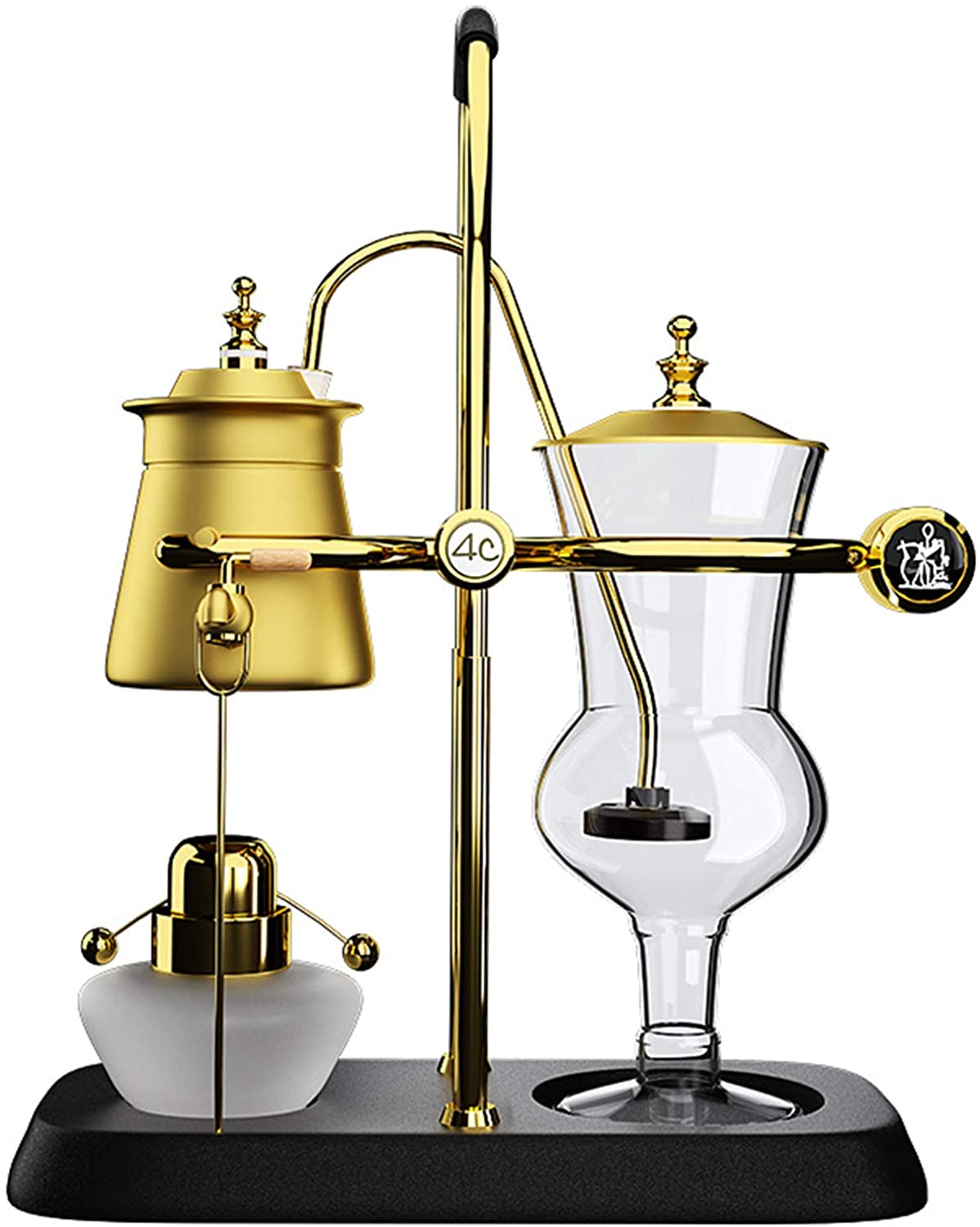 BNMY Coffee Maker Siphon Coffee Machine Set Royal Belgian Coffee Machine Gift Box, 5 Cups, Black