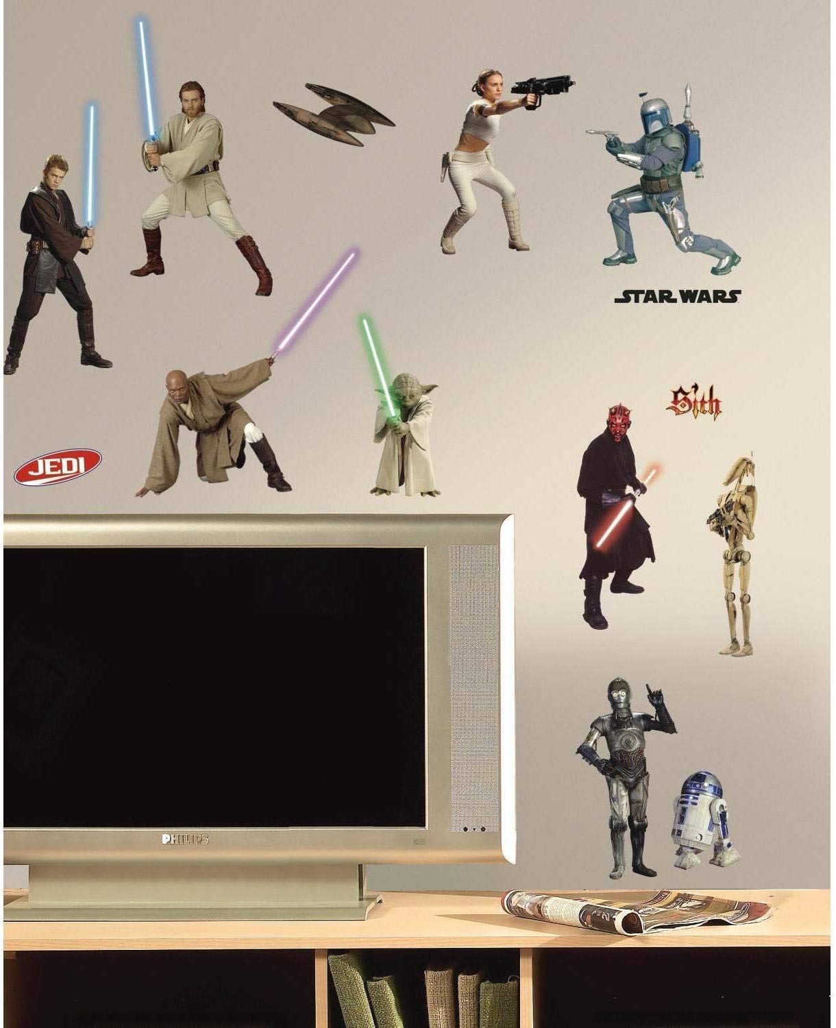 RoomMates Star Wars Episodes 1 Through 3 Peel And Stick Wall Decals