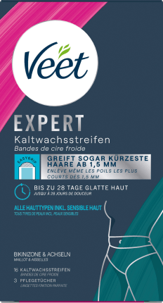 Veet Cold wax strips Expert BikiniZone & Achseln, 16 ST