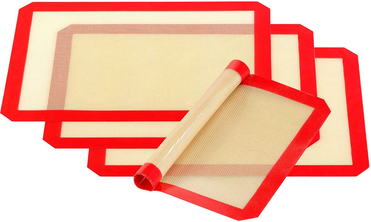 Rosenstein & Söhne Permanent baking film: set of 4 non-stick silicone baking mats, 30 x 40 cm, BPA-free (silicone mat)
