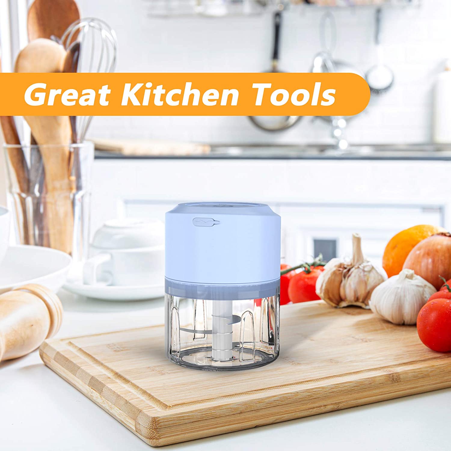 VASG Mini Electric Chopper, Kitchen Multi-Chopper Food Processor Mixer Garl