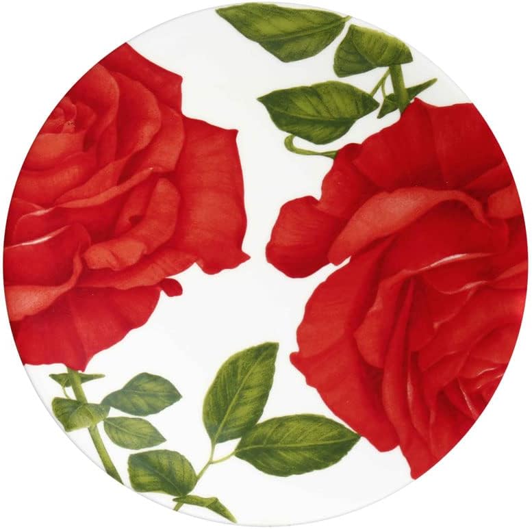 Red Rose Breakfast Plate Diameter 21.5 cm