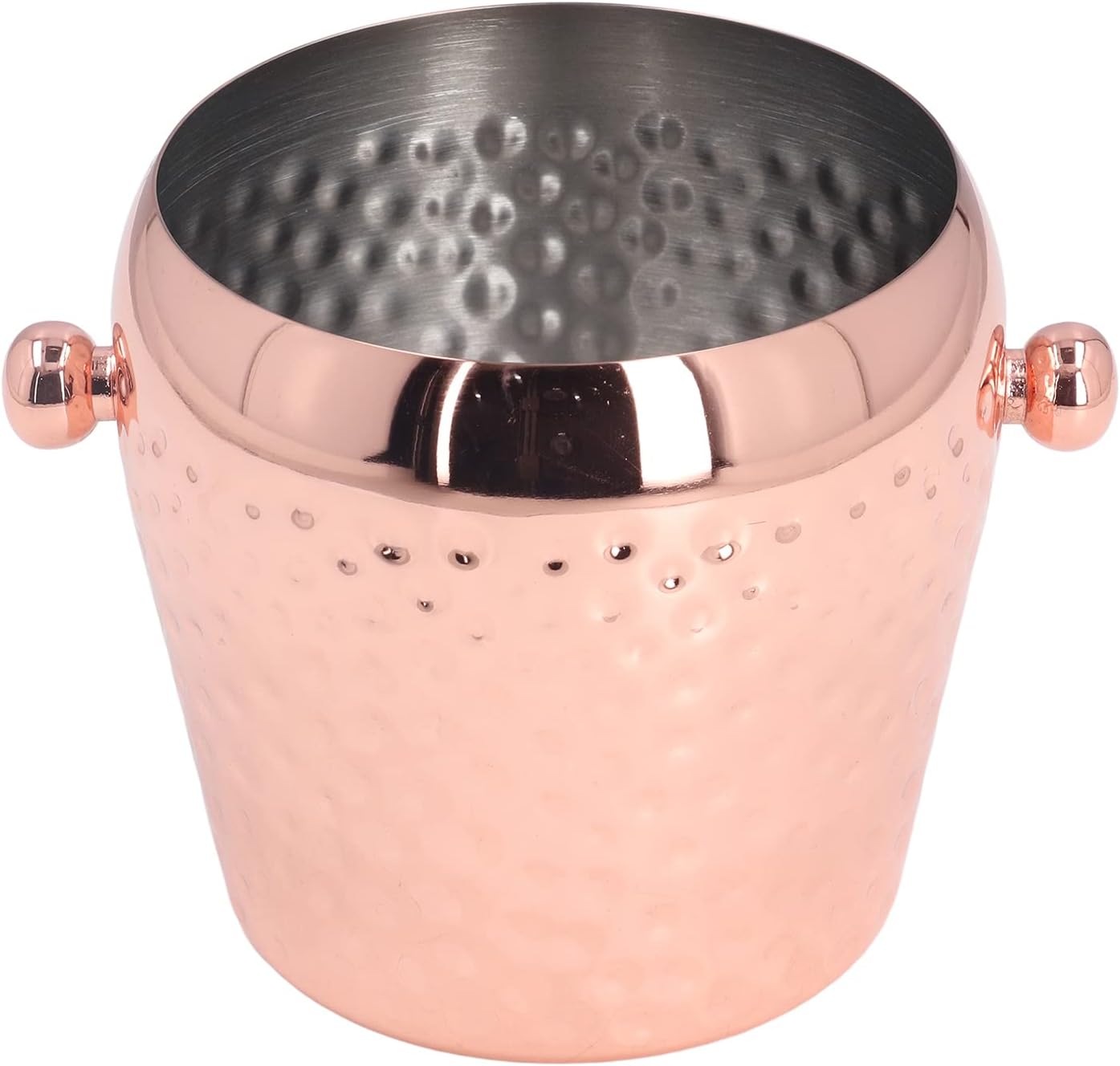 HERCHR Store Stainless Steel Champagne Cooler, Large Metal Ice Bucket, Drinks Cooler, Ice Bucket, Drinks Tub for Home Bar, for Cooling Champagne and Champagne (Rose Gold)