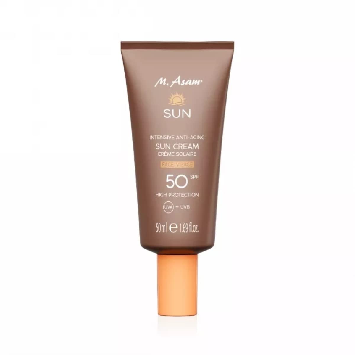 M. Asam SUN Intensive Anti-Ageing Sun Cream Face SPF 50 (50 ml) - Face Cream with Instant Protection Against UVA & UVB Radiation, Prevents Sun-Related Skin Damage, with Aloe Vera & Coconut Water