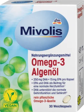 Mivolis Omega-3 algae oil, 30 capsules, 30 hours
